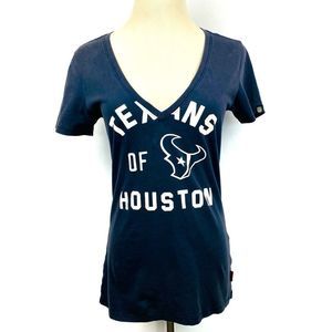 NIKE HOUSTON TEXANS NFL V-NECK NAVY Tee T-SHIRT